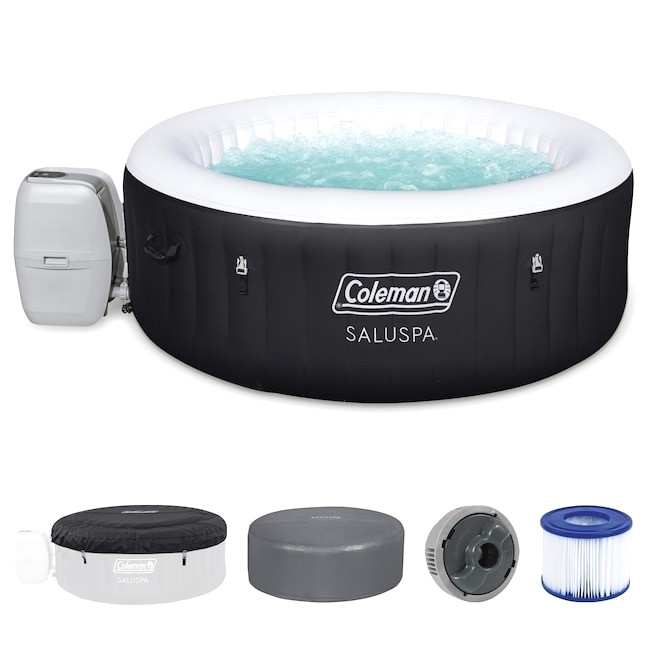 Coleman Miami AirJet Round Inflatable Hot Tub with EnergySense Cover Black/ SALE