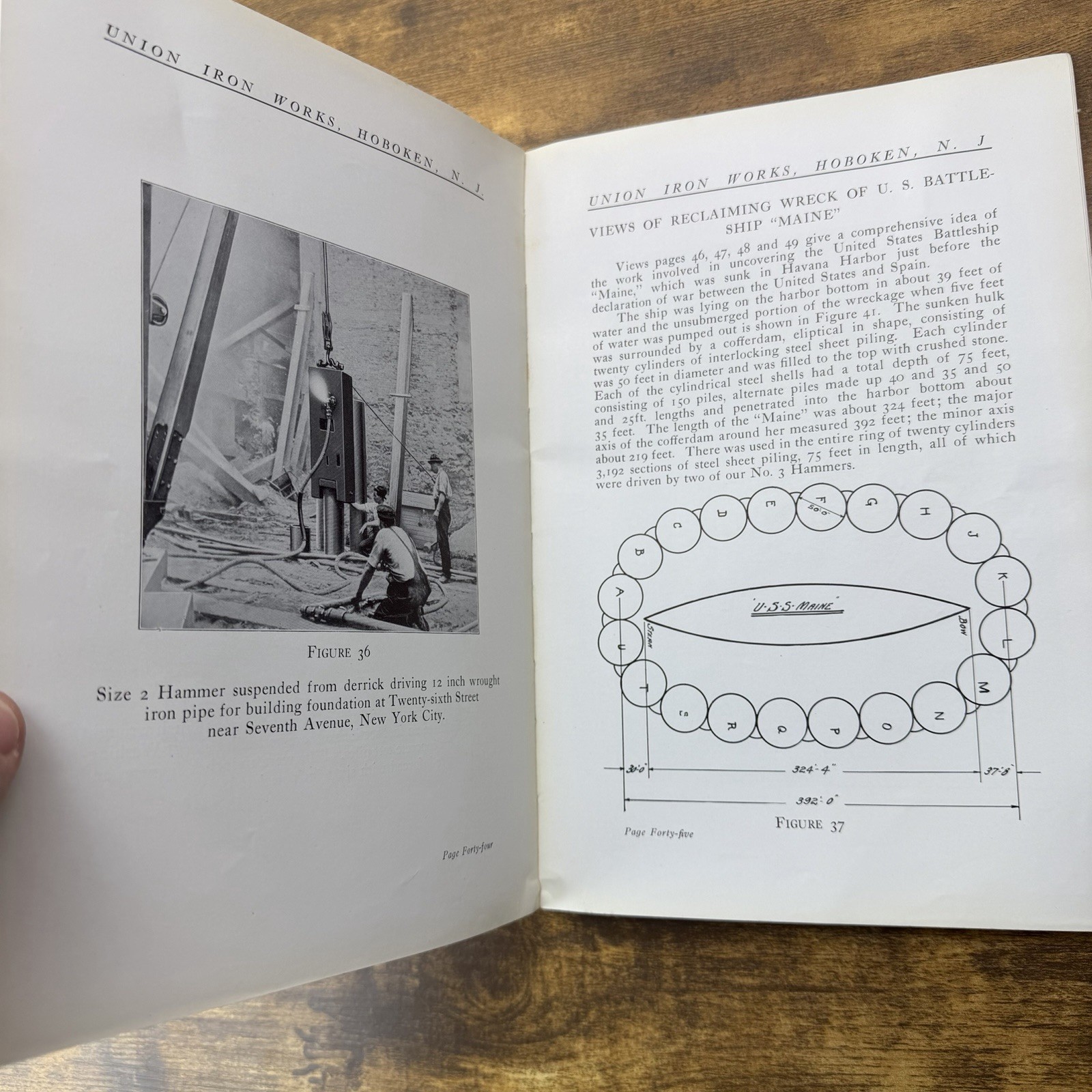 1915 Union Iron Works Hoboken NJ Pile Driving Machinery Catalogue No. 34 Rare