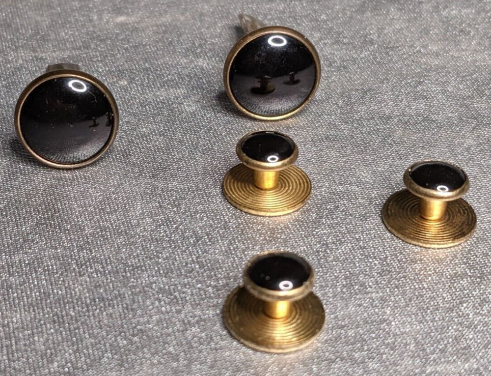 TUXEDO RENTAL PIONEER CUFFLINKS, STUDS SET. "PLEASE RETURN"