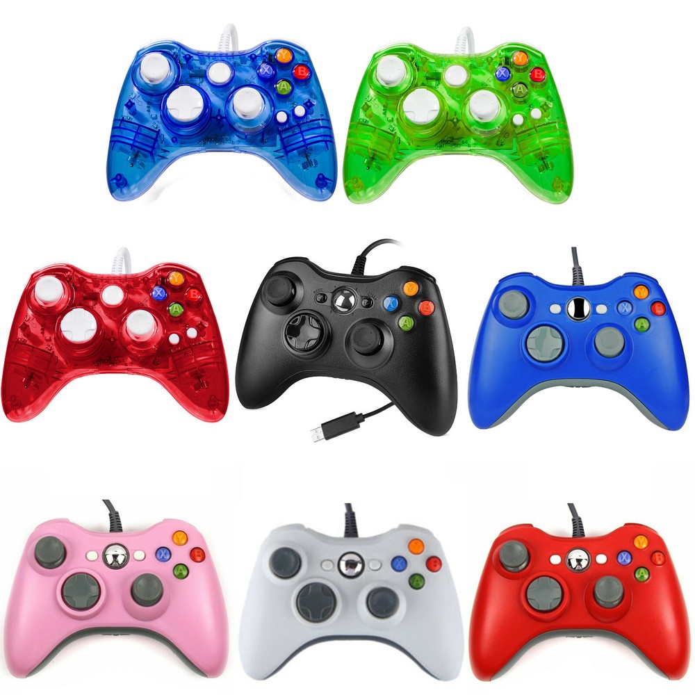 Wired USB Game Controller for Microsoft Xbox 360 Console & Slim/PC Windows7/8/11