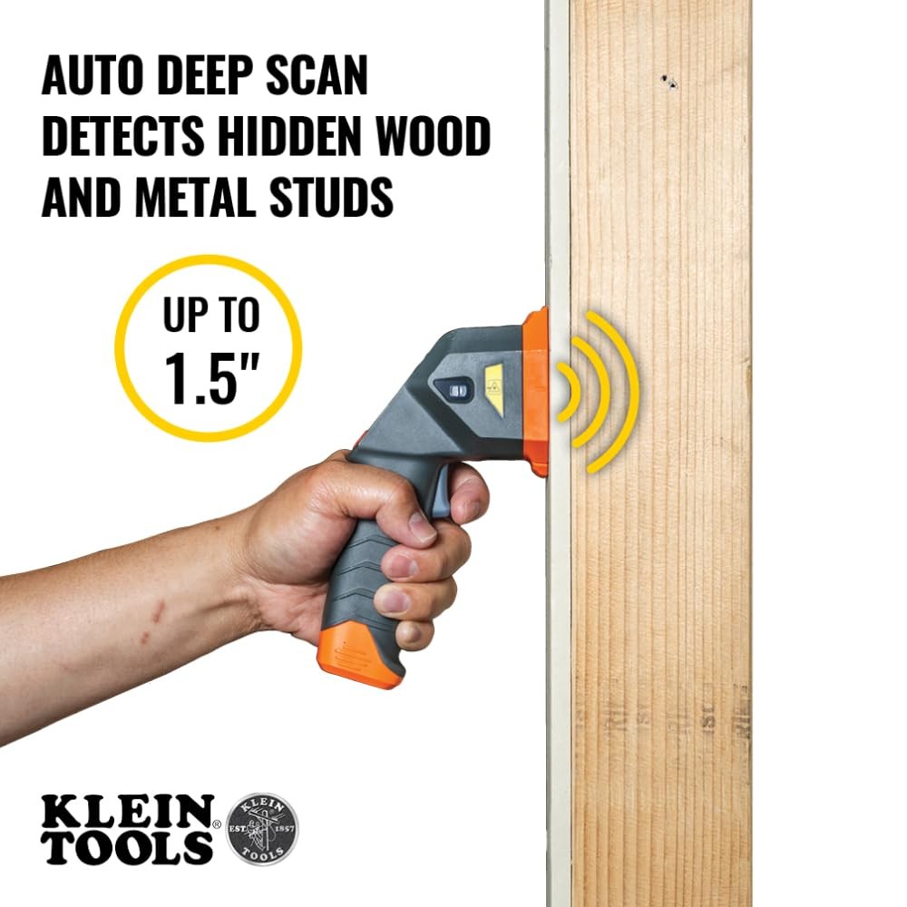 Klein Tools ESF150LL Electronic Stud Finder with Cross-Line Lasers, Bubble...