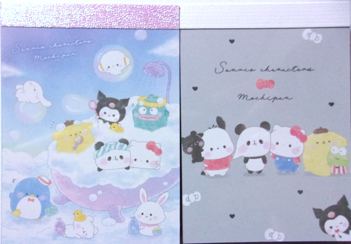 Sanrio Characters Mochi Pan 2 Mini Memo Pad Made in Japan Mochi Panda