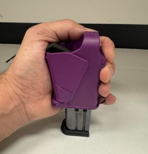Gunvault Universal Mag Loader Fits 9mm 45 Single/Double Stack Purple unbranded