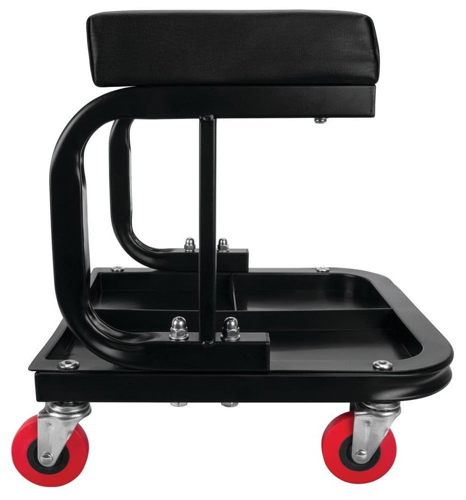 Performance Tool W85007 Mechanic Stool C-Frame 250 Pound Weight Capacity Black