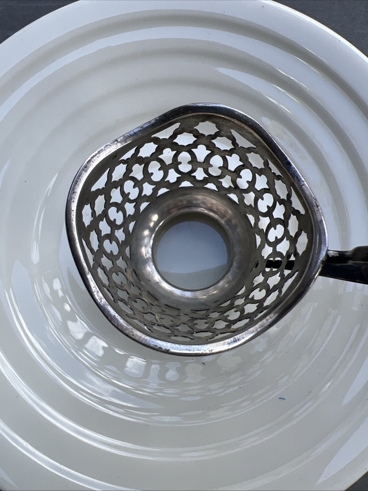 2 STERLING Silver (44.3g) SOLID SILVER + LENOX Cups & Saucers 1920-40 3”