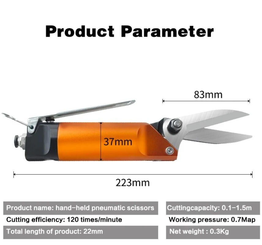 Hand-Held Industrial Pneumatic Scissors Press Plate Type Wire Cutter