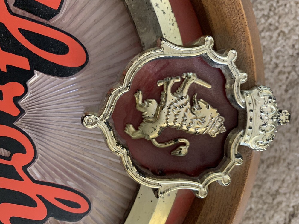 VINTAGE STROH'S ELECTRIC LIGHTED WALL CLOCK,