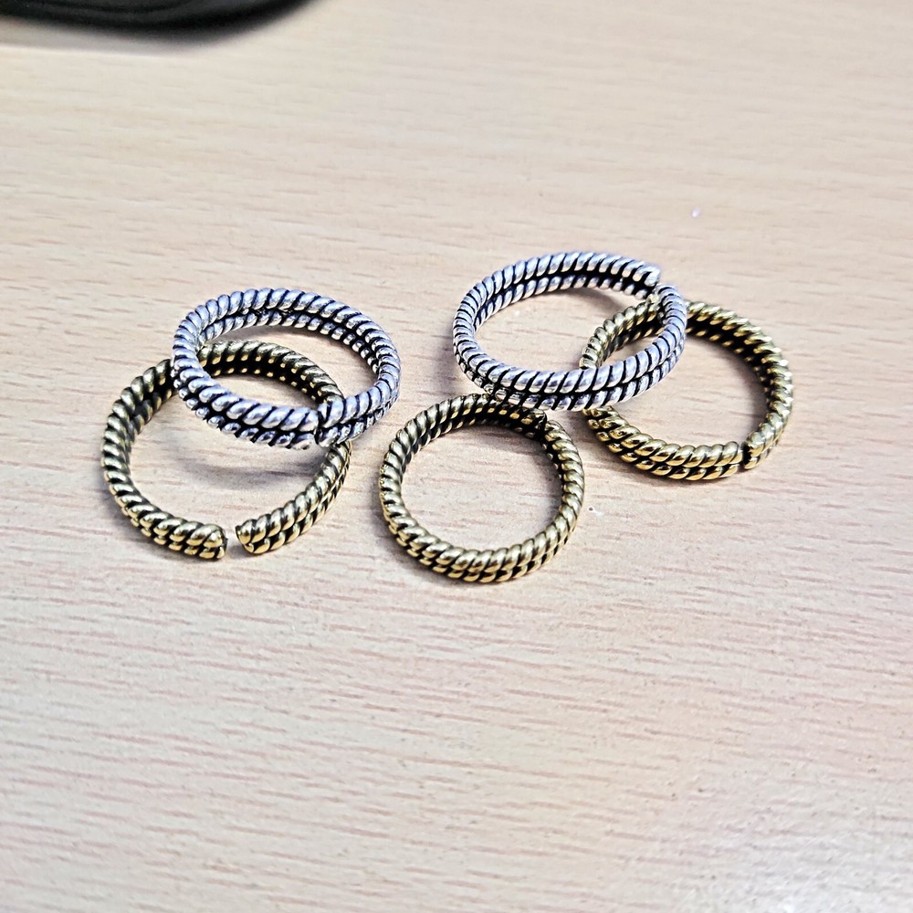 Beautiful Twisted Double Wire ring Handmade Adjustable Silver Ring Gift for her