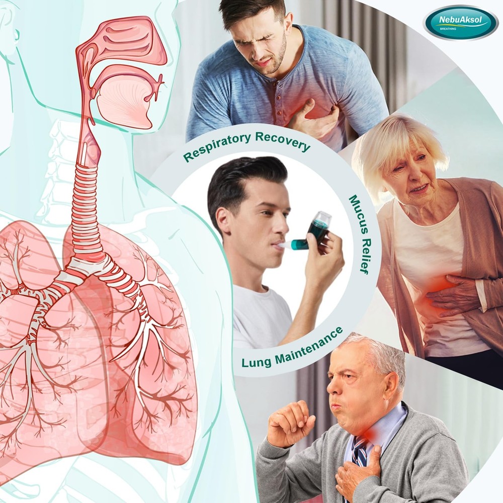 Flutter Valve Breathing Lung Exerciser Device for Mucus Relief & Strength