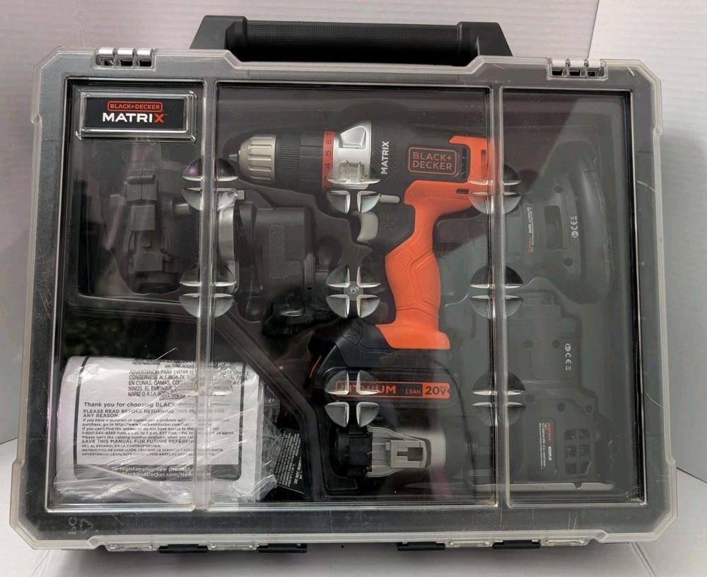 BLACK+DECKER Matrix(TM) 20V Max* 6-Tool Combo Kit With Case - BDCDMT1206KITC