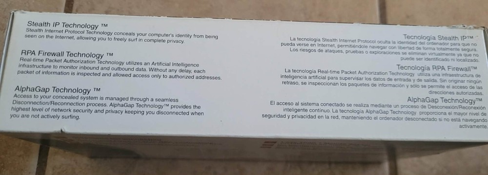 AlphaShield Personal Network Auto Disconnect Firewall Security NEW/Opened Box