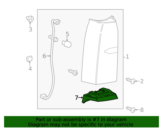 Genuine GM Tail Light Bracket 23106747