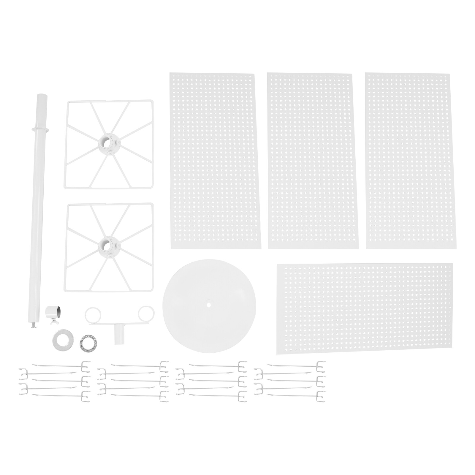 Retail Iron Counter Spinner & Rotating Pegboard Display Stand W/ 20* Hooks