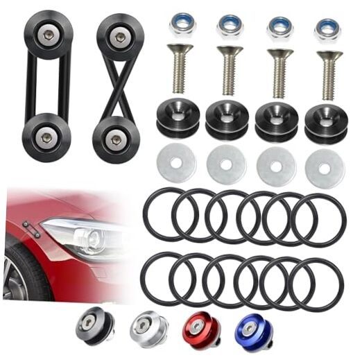 Universal Bumper Clips, Front Rear Bumper Quick Release Kit, Bumper black 2set
