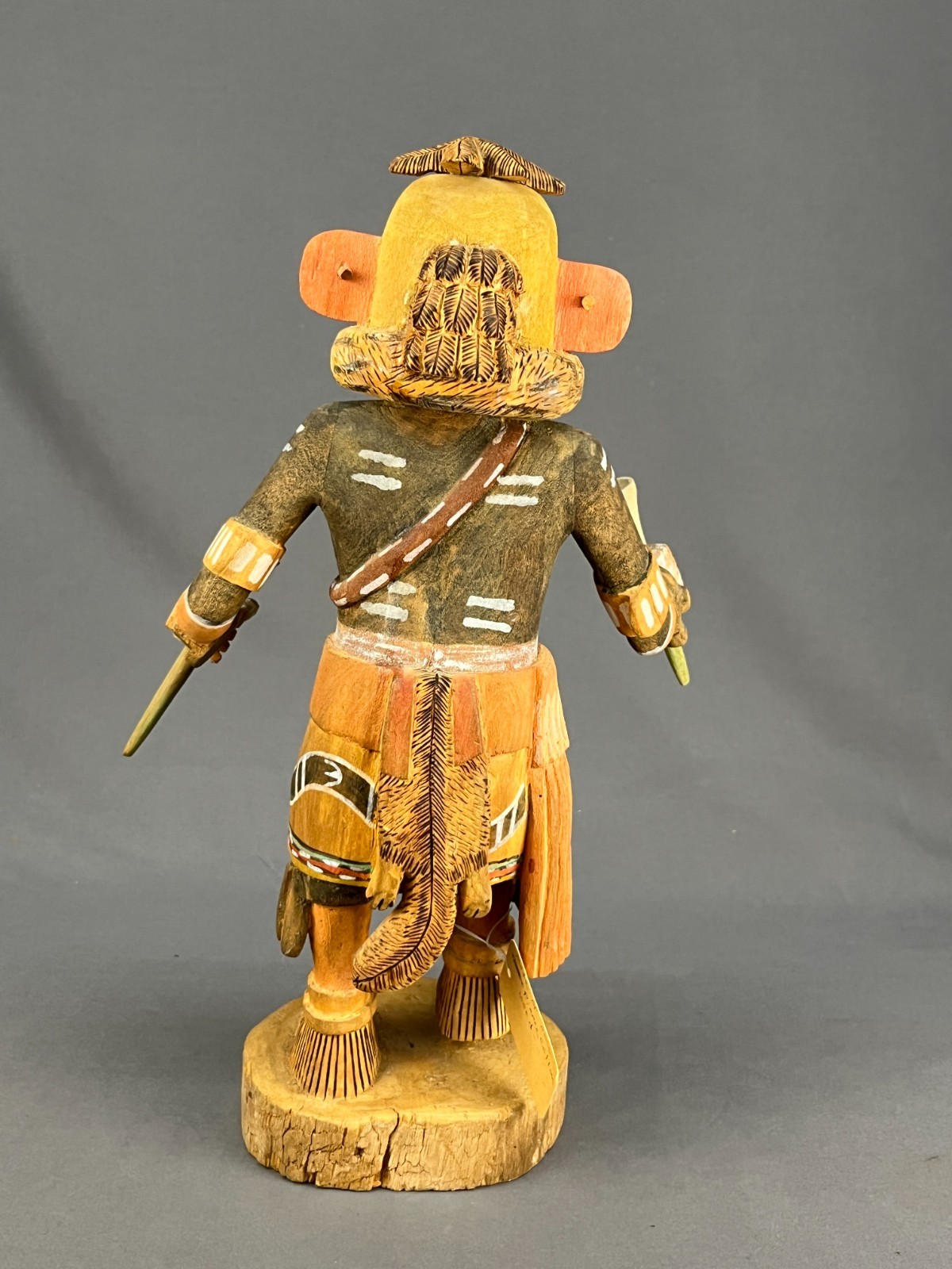 Vtg Hand-Carved 13" Hopi Kachina Doll ZUNI RATTLE SNAKE by Everett Tawahongva