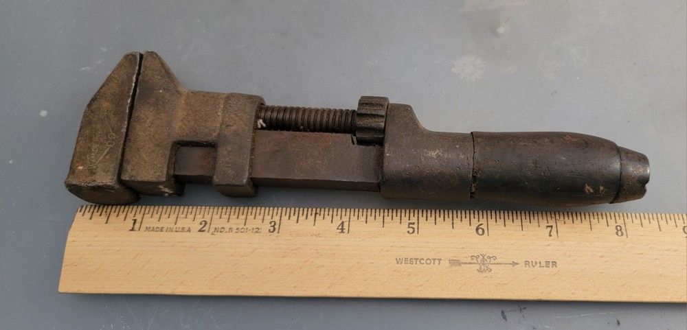 VINTAGE W & B CO. 8" ADJUSTABLE MONKEY WRENCH