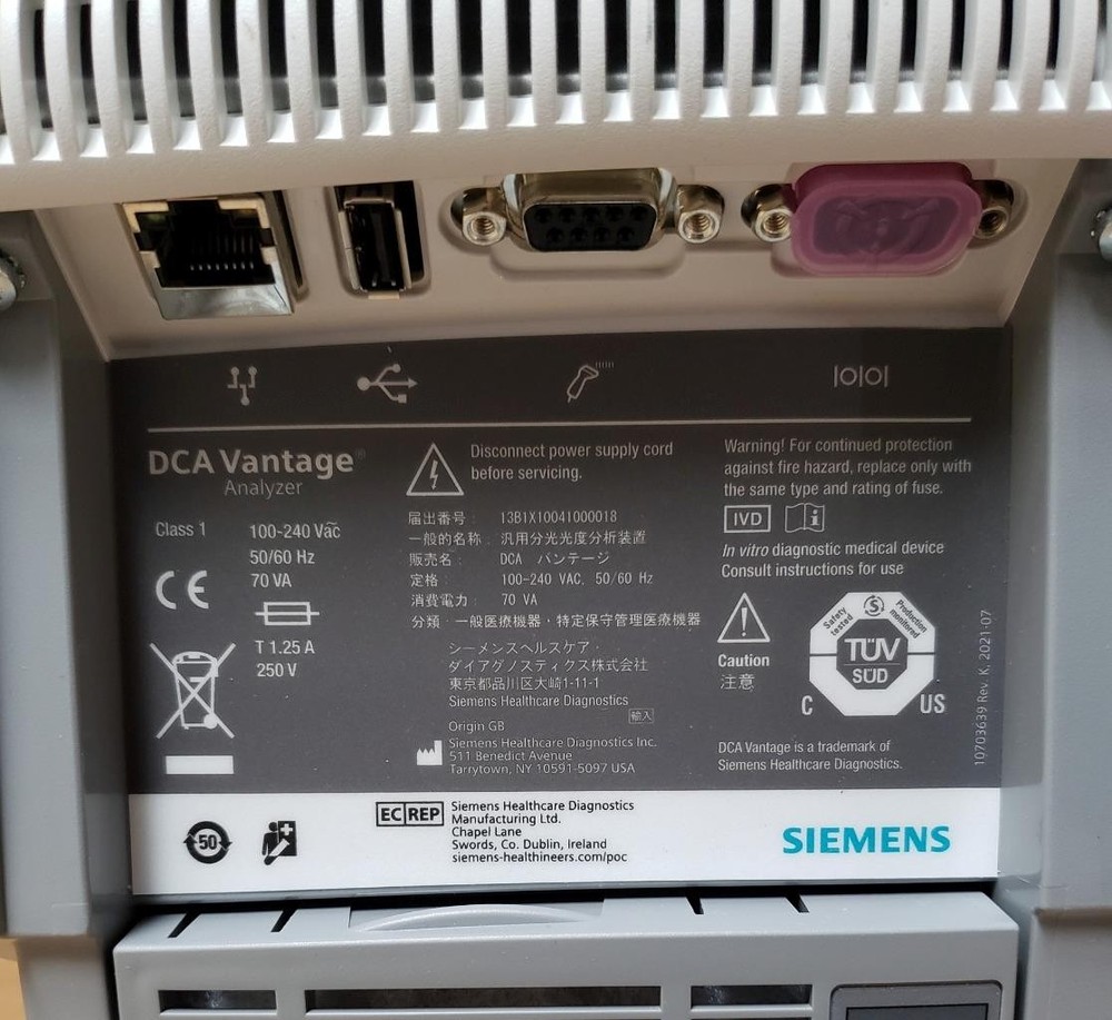 SIEMENS DCA VANTAGE ANALYZER ! Q79 E