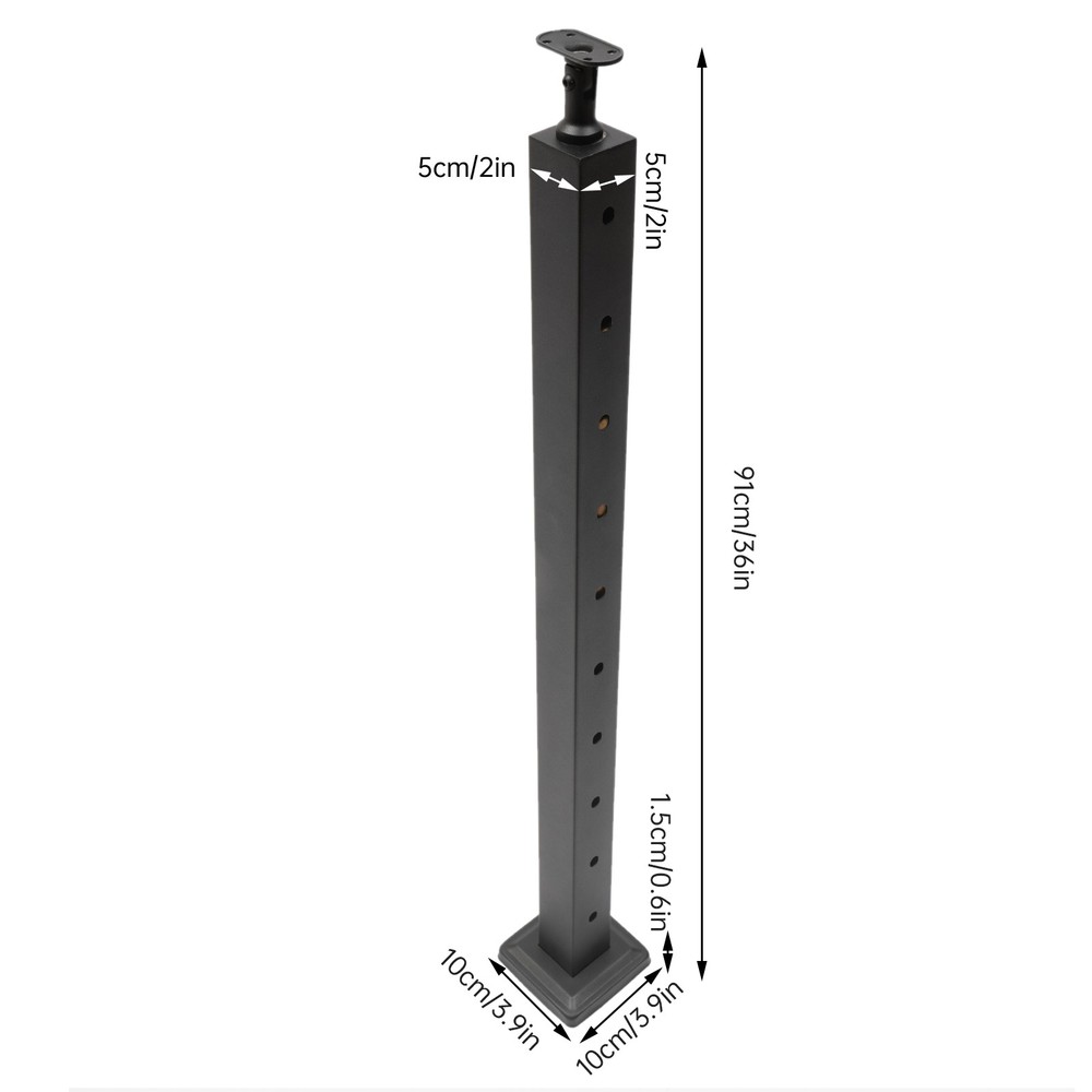 4 Pack Drilling Angle 30° Level Drilled Cable Railing Posts 36"x2"x2" Adjustable