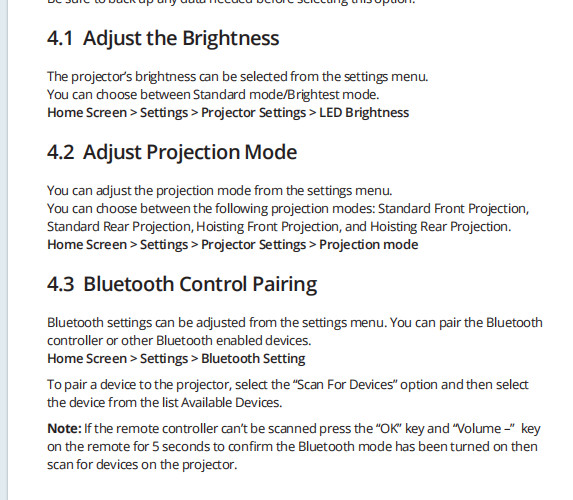 Remote Control Compatible For IDEAPLAY P100B ‎P100B-BK Pico Mini Smart Projector