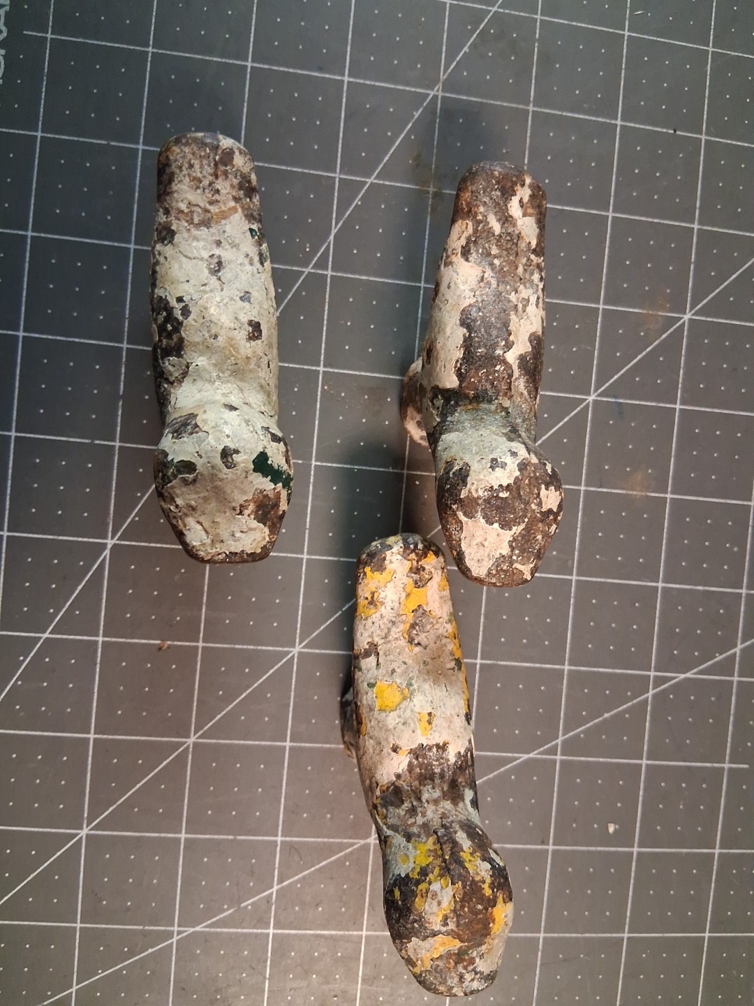 Antique vintage Rifle Targets bird 3 pack set cast iron Carnival Fair decor