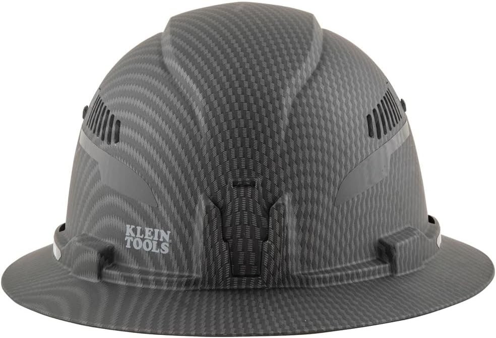 Klein Tools 60347 Vented Hard Hat, Full Brim, Rechargeable Lamp, KARBN Pattern