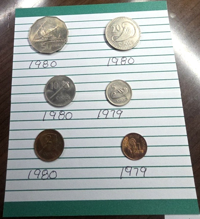 Fiji 6 Coins Set