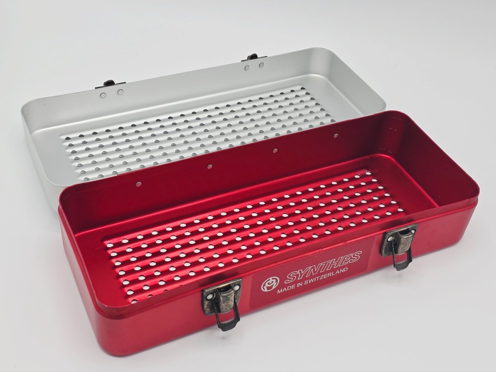 Perforated Sterilization Tray with Inner Autoclave Insert 12x5x3