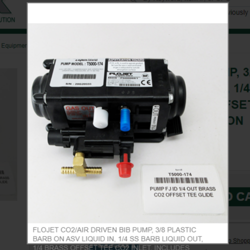 FLOJET CO2/AIR DRIVEN BIB PUMP