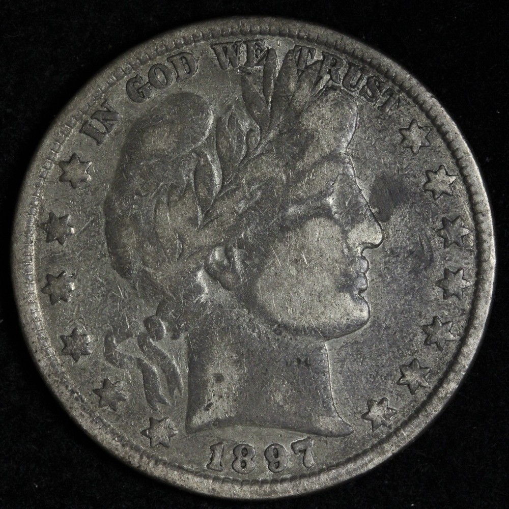 1897 Barber Silver Half Dollar FINE E310 RDNC