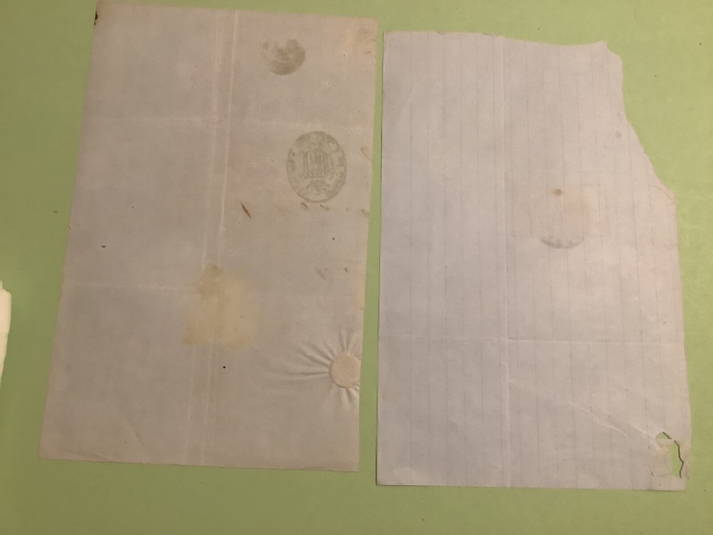 Spain 1870?s part postal cover 2 items Ref A1781