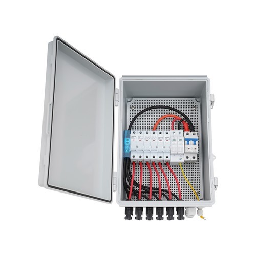 6 String PV Solar Combiner Box Circuit Breaker Junction Box For Solar System