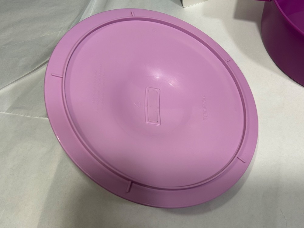 TUPPERWARE Microwave Vegetable Steamer Purple 3 Piece Set