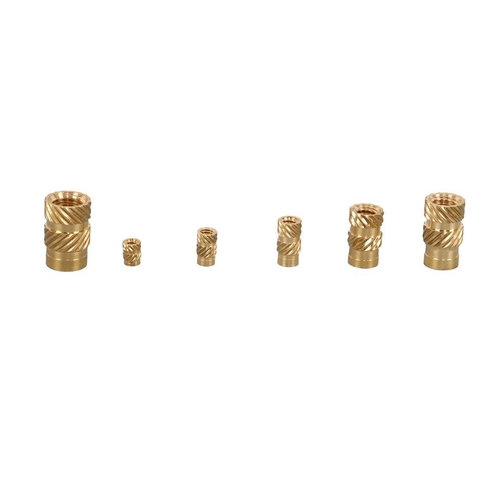 M2 M2.5 M3 - M5 M6 Threaded Inserts, 350Pcs Female Thread Knurled Nuts Kit