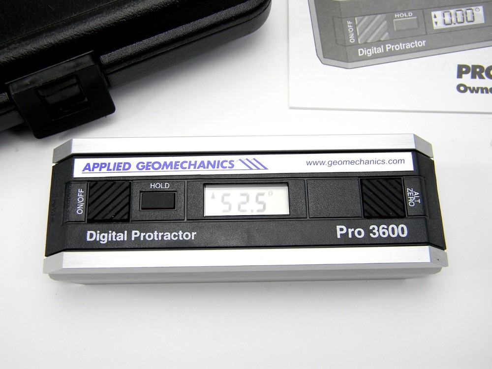 Applied Geomechanics Tiltmeter Systems Pro 3600 Digital Protractor Level *MINT*