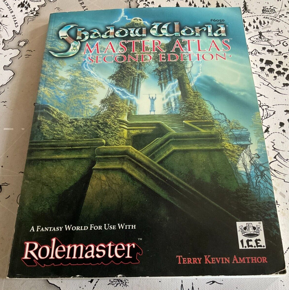 Rolemaster rpg Shadow World: MASTER ATLAS Second Edition I.C.E. Fantasy no map