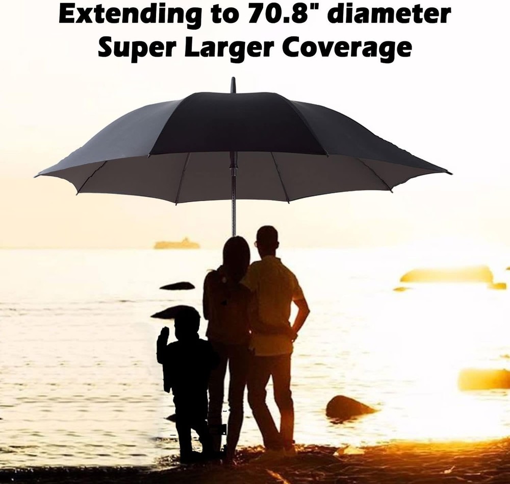 Large windproof stick umbrella.