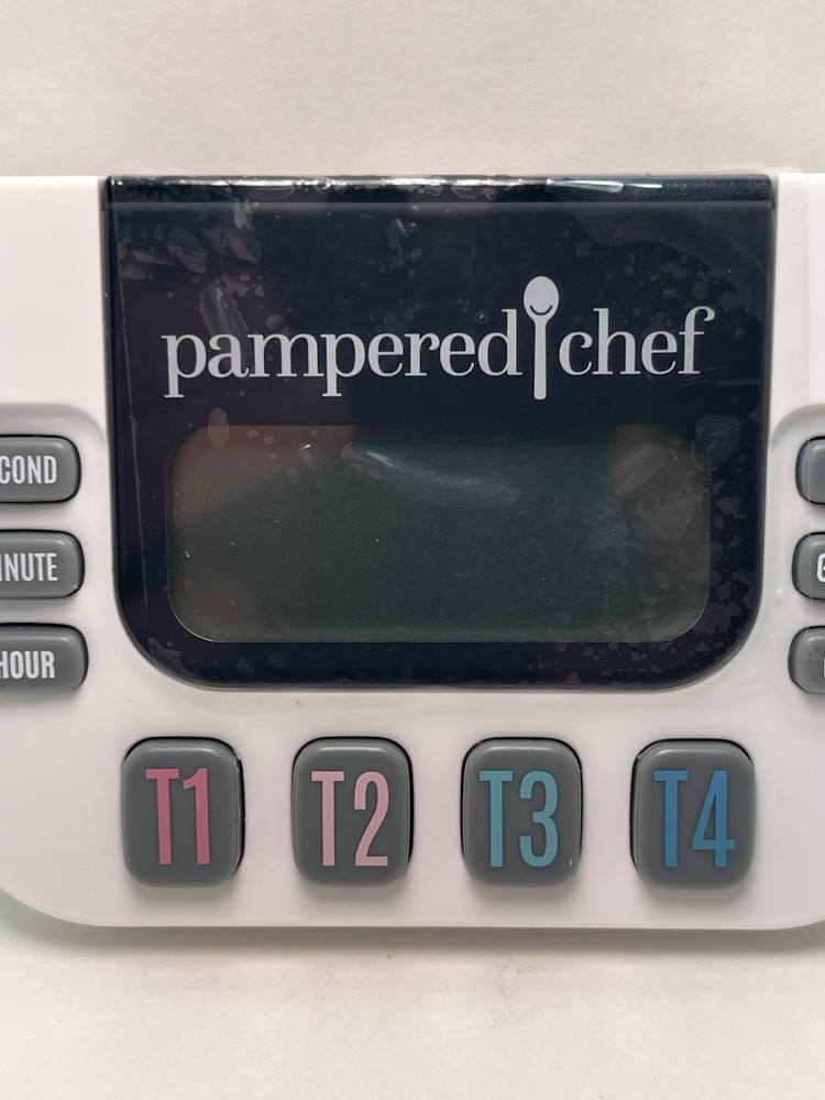 The Pampered Chef Digital Kitchen White Timer Model 100479 TIMER ONLY