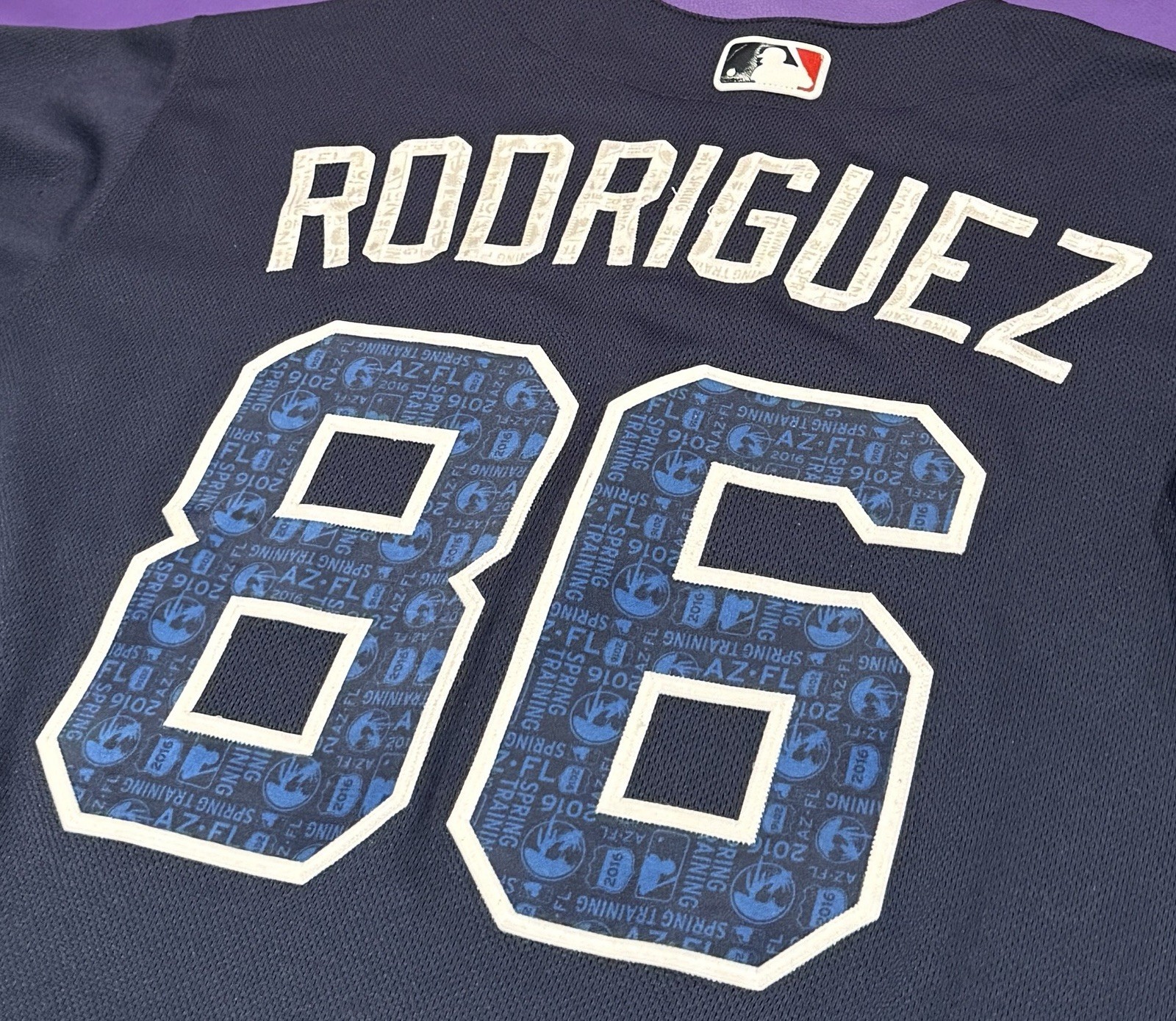 Game Used Atlanta Braves Jerseys 2016 Steven Rodriguez #86 Majestic Jersey 48