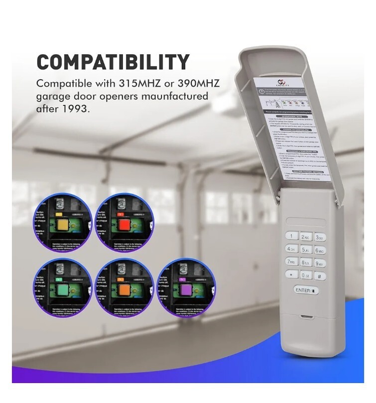 GONAT WIRELESS KEYPAD GARAGE DOOR OPENER