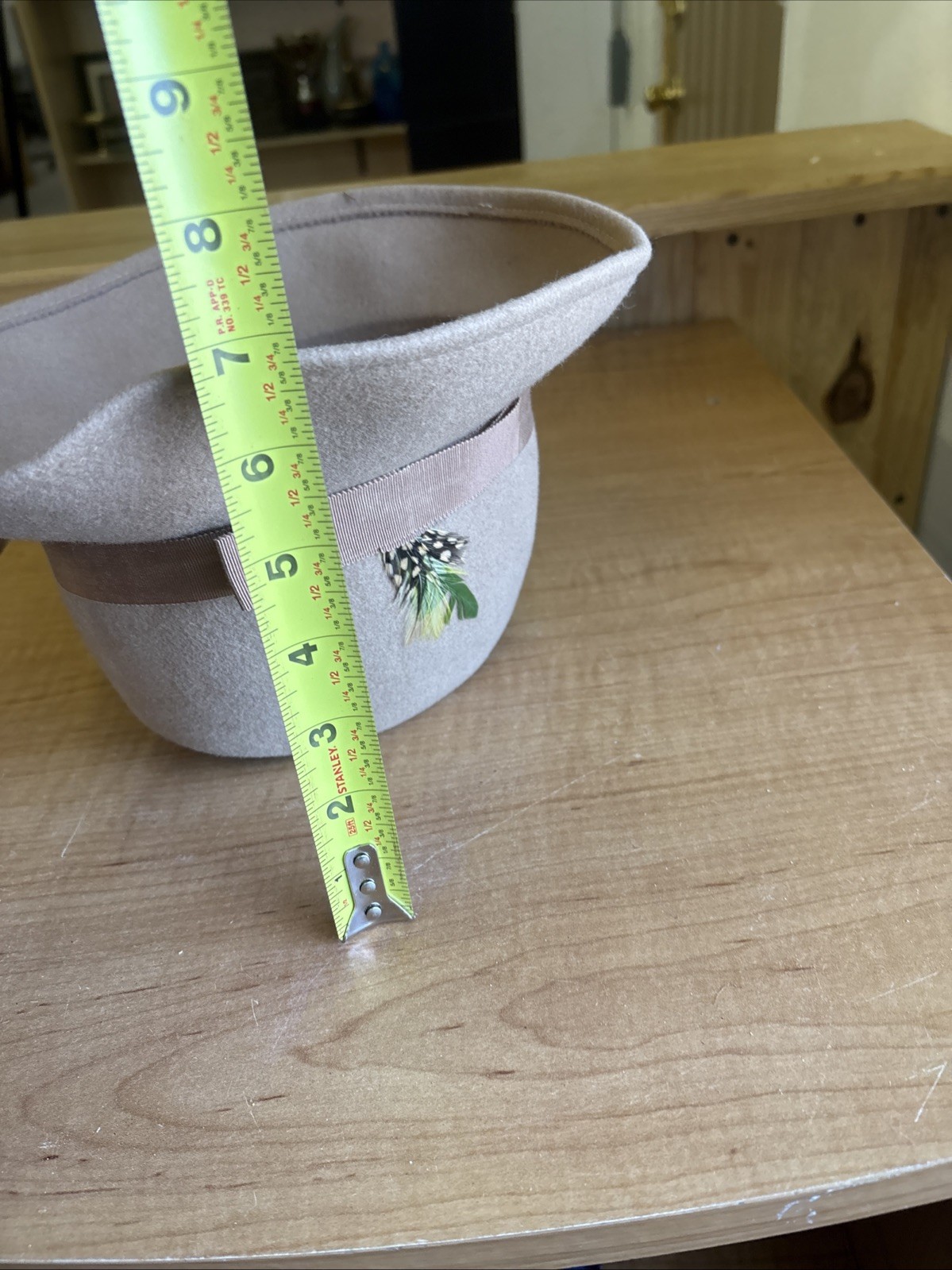 Vintage Women's Doeskin Felt Hat 100% Wool Geo. W. Bollman Feathers 🔥🔥🔥