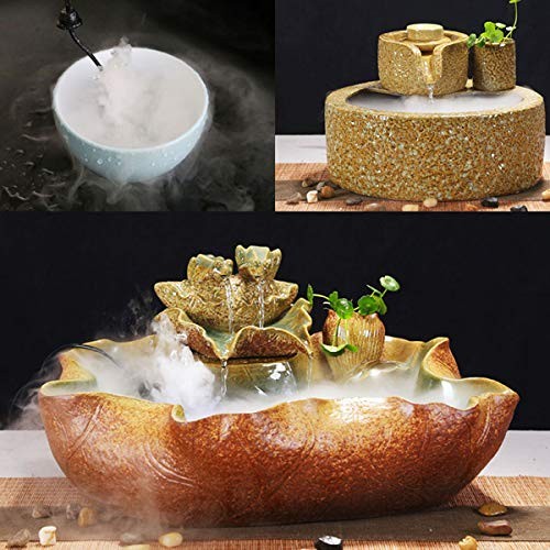 PULACO Mist Maker, 12 LED Mister Fogger Water Fountain Pond Fog Machine white