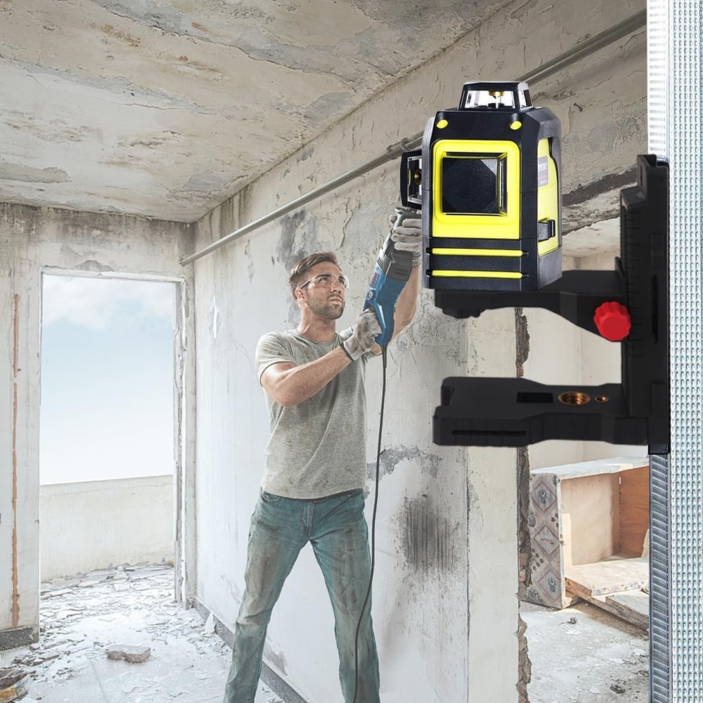 L-Shape Magnetic Bracket Laser Level Adapter, 1/4"-20 Threaded Adjustable Mag...