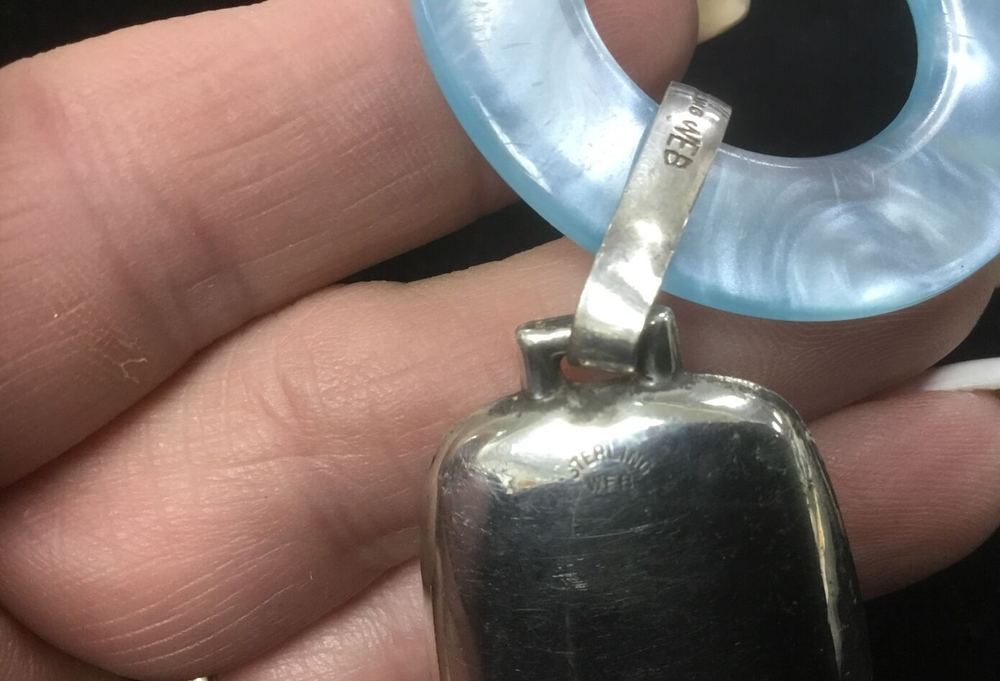 Baby teether rattle with birth data ready to be engraved Web sterling silver
