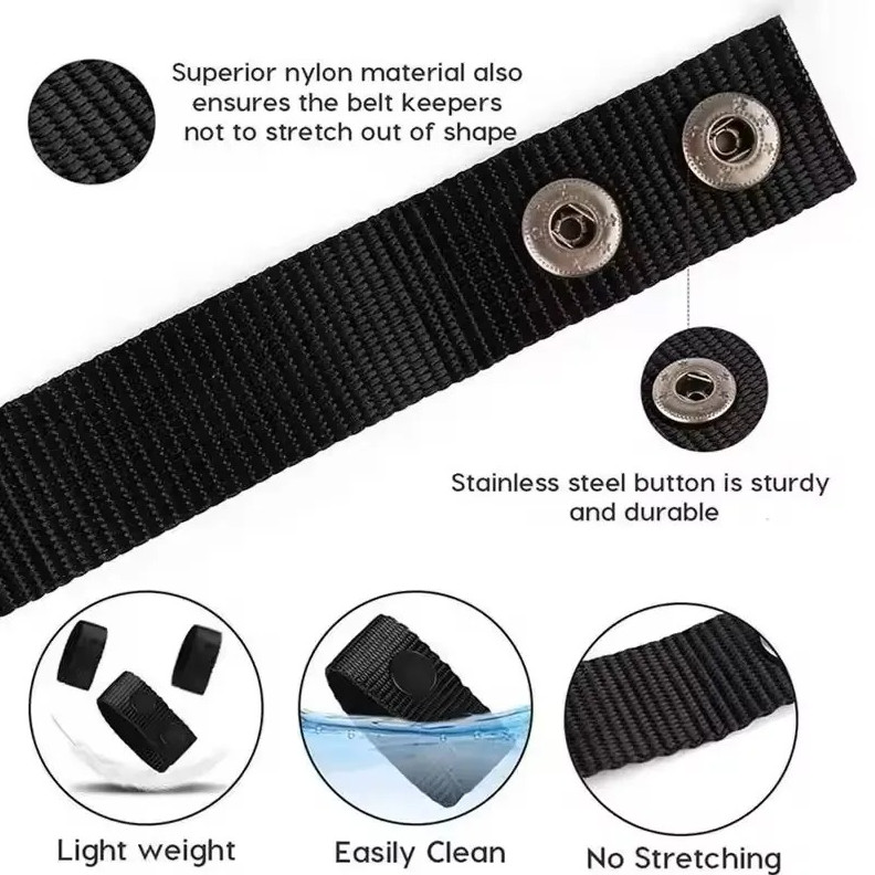 4pcs Tactical Belt Buckle Nylon Fixing Clip Outdoor Gear Strap Holder - NEW