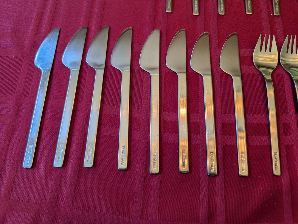 Luftansa Stainless Flatware 8 Place Settings 24 Total Pieces Nice