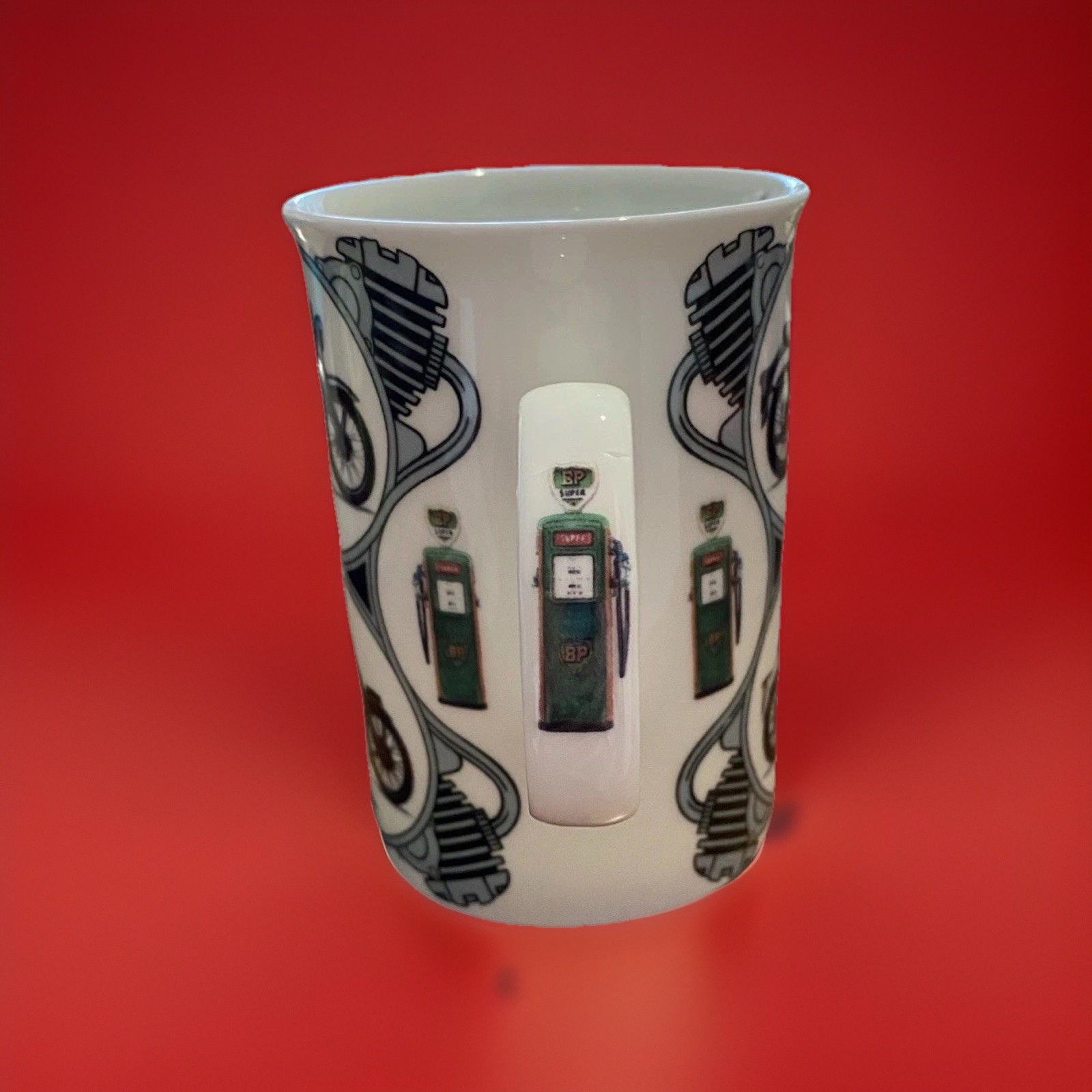 British Motorcycle Mug By Paul Kirkham. Made In England 2015. Fine Bone China