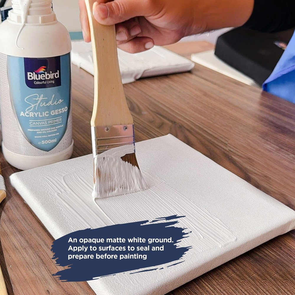 Acrylic Gesso Liquid Primer Surface Prep Medium White 16.9 Fl Oz