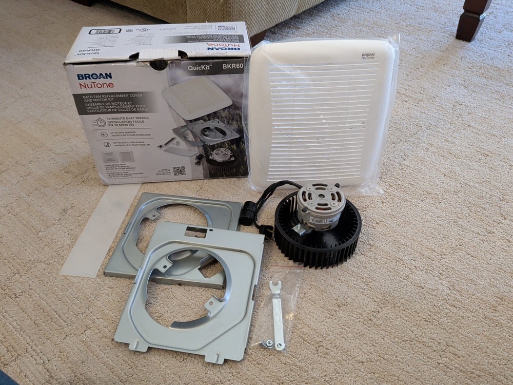Broan-NuTone BKR60 QuickKit Bath Fan Replacement Cover Motor Kit