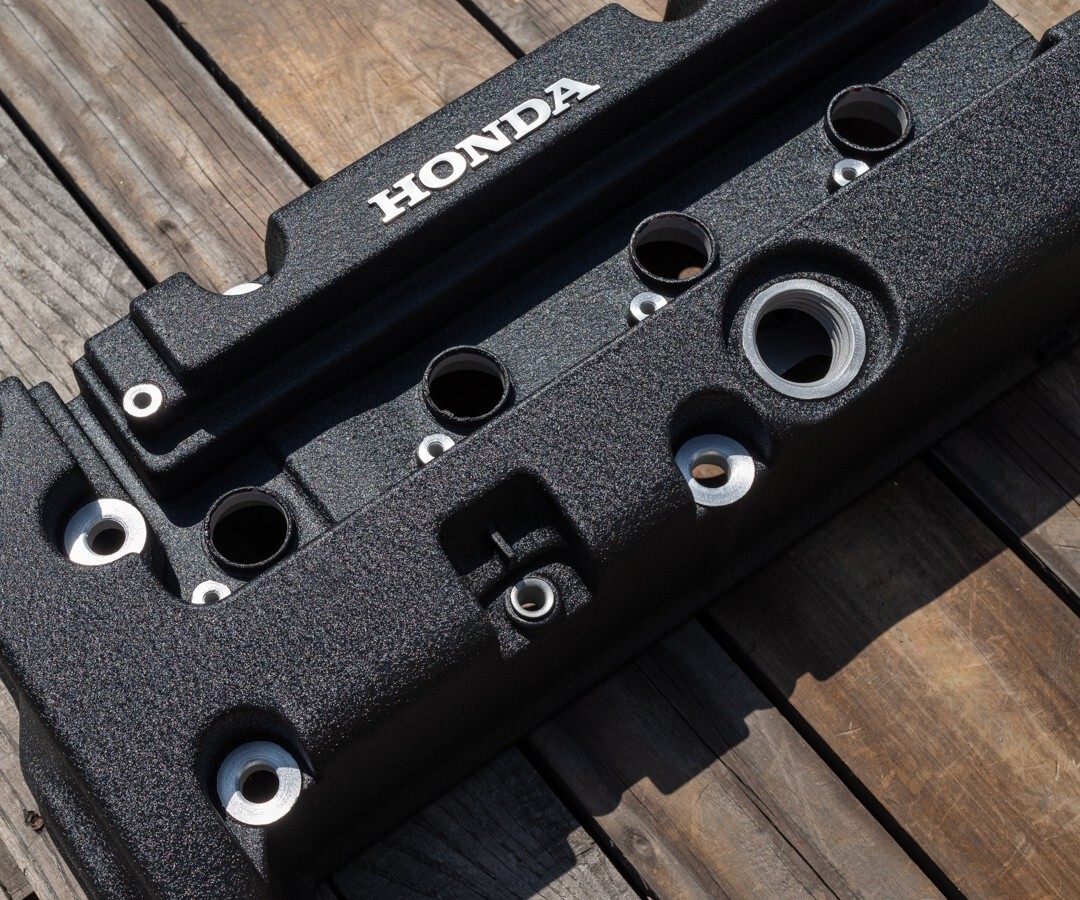 Honda K SERIES K24 K20 type r civic rsx valve cover PowderCoated WRINKLE BLACK