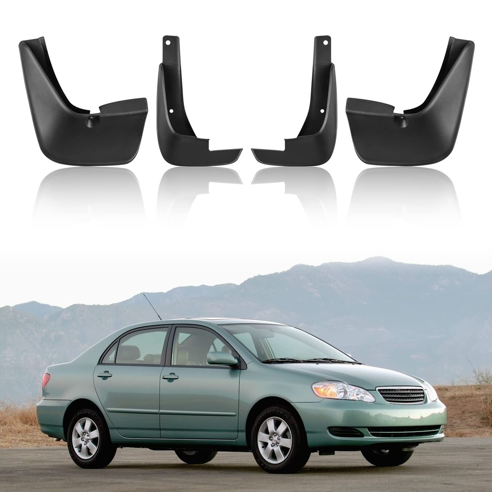 Front Rear LH RH Mud Flaps Splash Guards 4pcs For Toyota Corolla 03-08 MudGuards